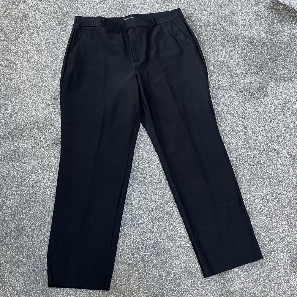 Banana Republic‎ Pants Women's 14 Black Dress Work Trouser Slacks Stretch